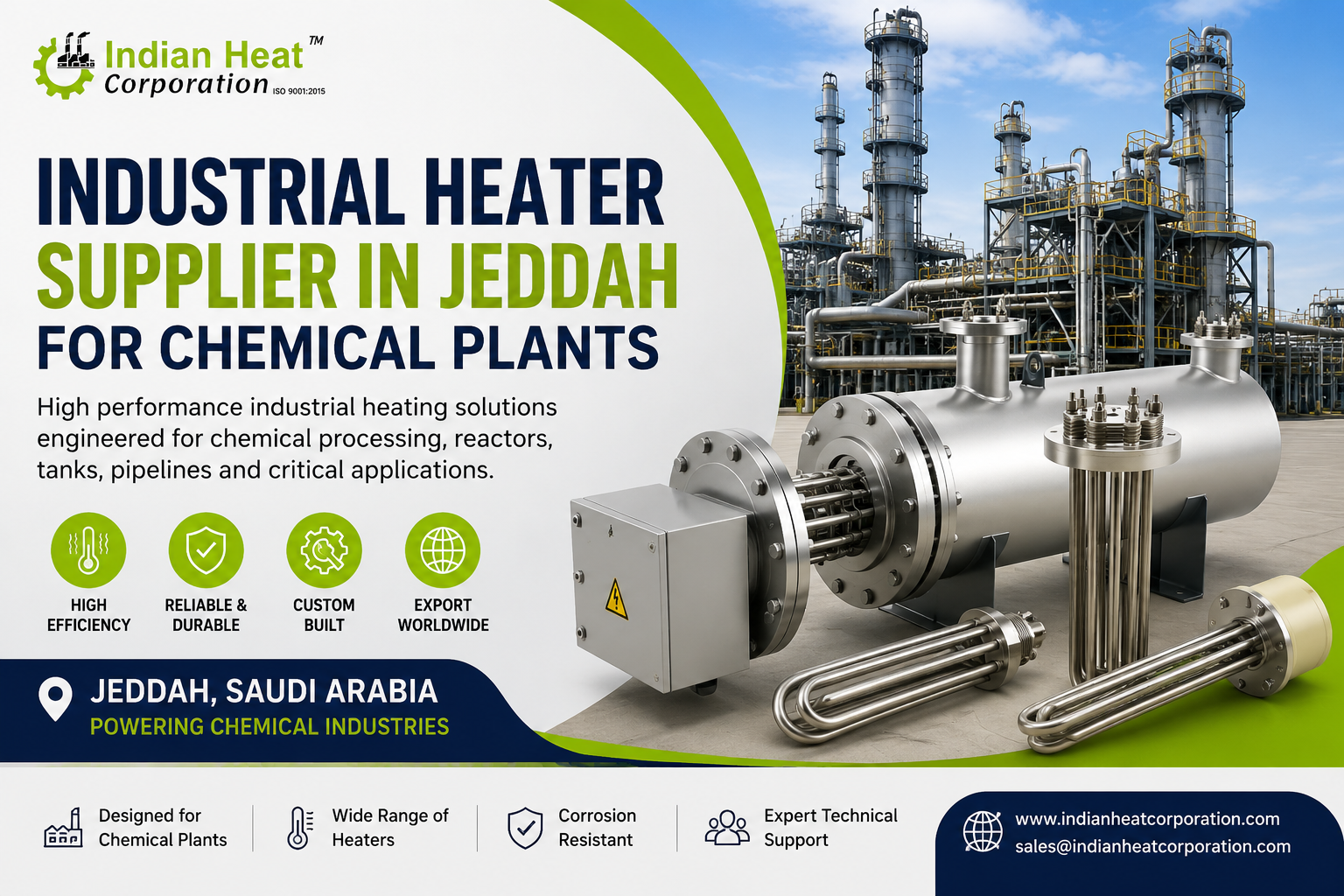 Industrial Heater Supplier in Jeddah for Chemical Plants 