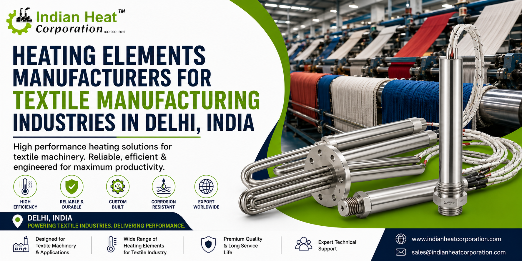 Heating Elements Manufacturers for Textile Manufacturing Industries in Delhi, India 
