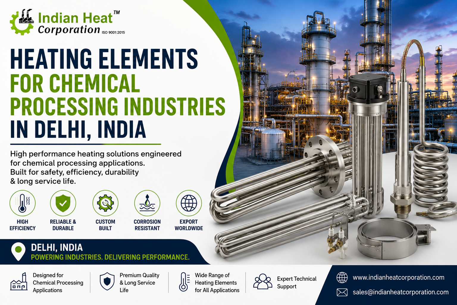 Heating Elements for Chemical Processing Industries in Delhi, India 