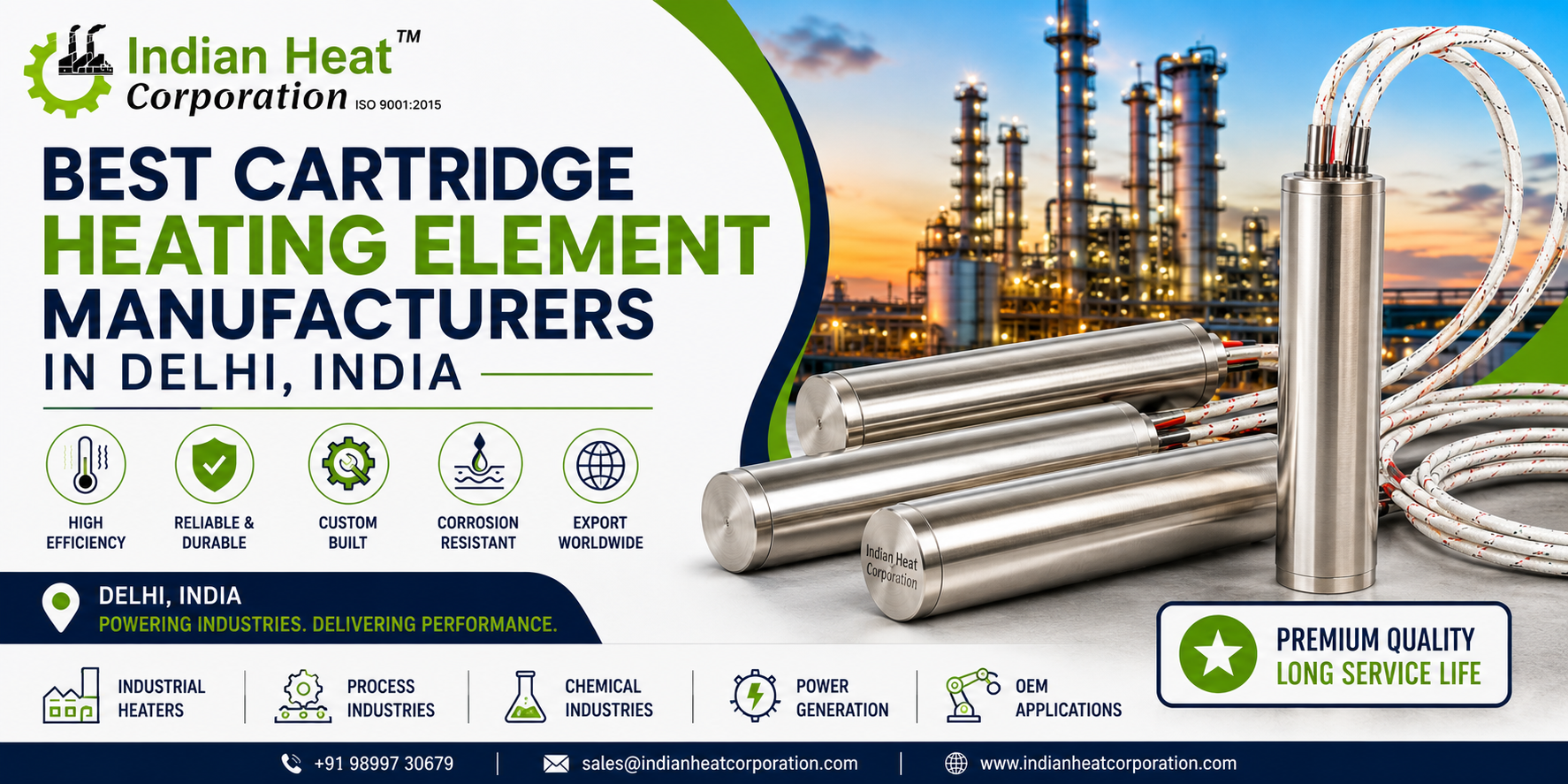 Best Cartridge Heating Element Manufacturers in Delhi, India 