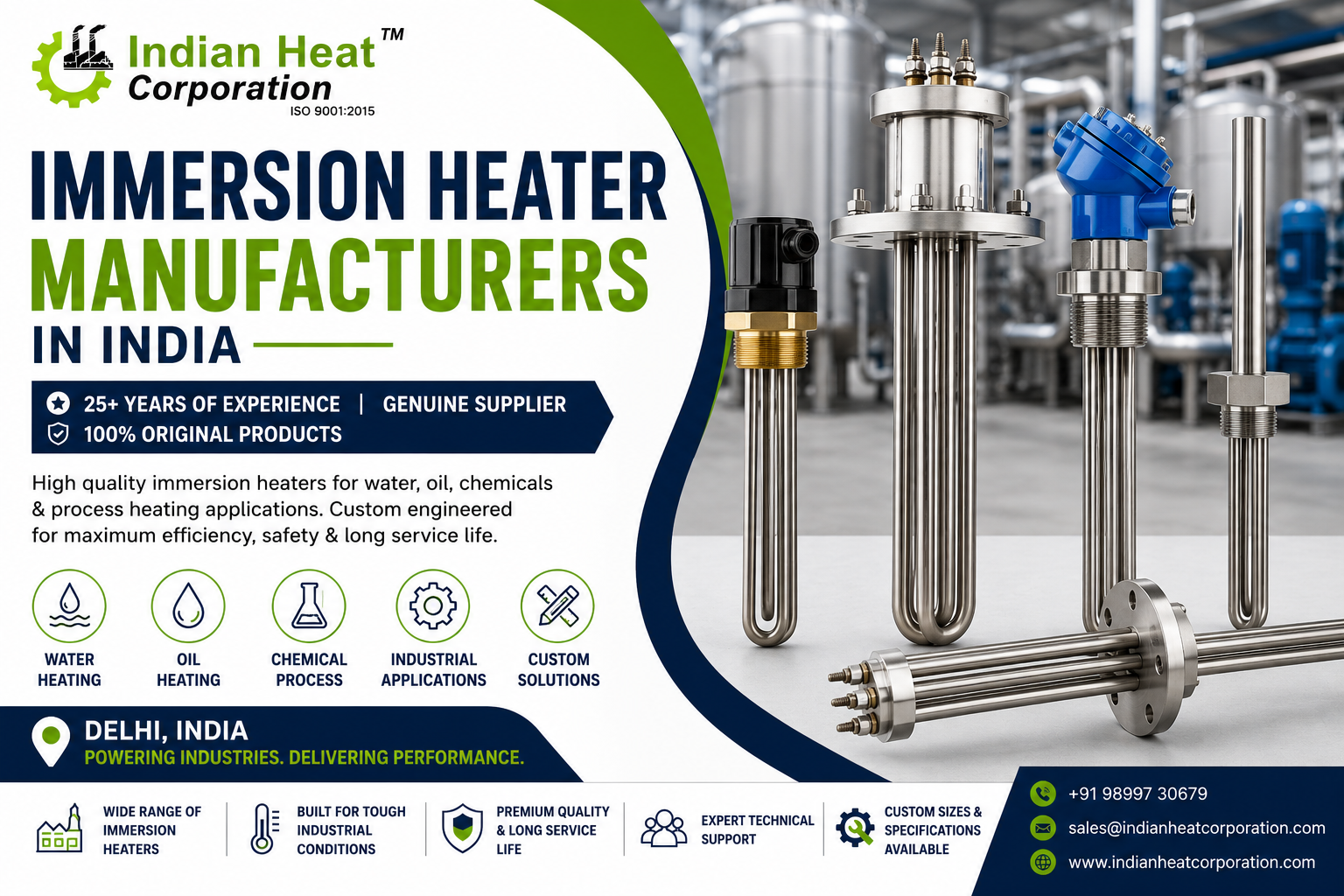 Immersion Heater Manufacturers in India | Indian Heat Corporation
